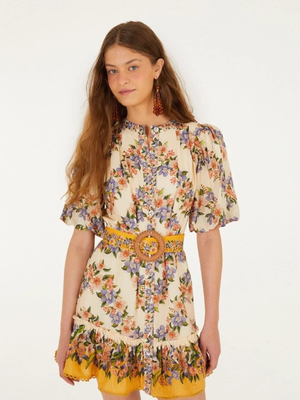 NWT Farm Rio | Sand Hilo Stripes Mini Dress - Picture 4 of 4